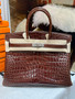 Hermes Birkin Bag 35 In Mile Niloticus Crocodile with Palladium hardware