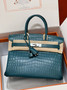 Hermes Birkin Bag 30 In Vert Bosphore Niloticus Crocodile with Palladium hardware