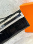 Hermes Kelly 31cm Black Cut Pochette Shiny Niloticus Croc PHW