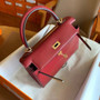 Hermès Red Kelly 25 Box Leather Gold Hardware