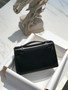 Hermès Black Mini Kelly Pochette Box Calf Leather Palladium Hardware