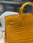  Hermes Gold Birkin 40 in Porosus  Crocodile with Palladium hardware