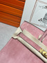 Hermes Birkin 25 Doblis Bag Pink Suede Gold Hardware