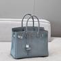 Hermès Bleu Lin Birkin 30 cm Togo Leather Palladium Hardware 