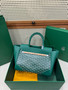 Goyard Saigon Tote Green Goyardine Canvas Palladium Hardware Goyard Saigon Tote Green Goyardine Canvas Palladium Hardware