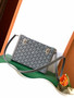 Goyard Goyardine Grey Cassette Trunk Clutch/Shoulder Bag Palladium Hardware