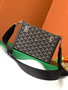 Goyard Goyardine Black Cassette Trunk Clutch/Shoulder Bag Palladium Hardware Goyard Goyardine Black Cassette Trunk Clutch/Shoulder Bag Palladium Hardware