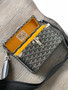 Goyard Goyardine Black Cassette Trunk Clutch/Shoulder Bag Palladium Hardware Goyard Goyardine Black Cassette Trunk Clutch/Shoulder Bag Palladium Hardware