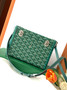 Goyard Goyardine Green Cassette Trunk Clutch/Shoulder Bag Palladium Hardware Goyard Goyardine Green Cassette Trunk Clutch/Shoulder Bag Palladium Hardware