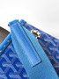 Goyard Goyardine Blue Cassette Trunk Clutch/Shoulder Bag Palladium Hardware Goyard Goyardine Blue Cassette Trunk Clutch/Shoulder Bag Palladium Hardware