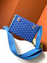 Goyard Goyardine Blue Cassette Trunk Clutch/Shoulder Bag Palladium Hardware Goyard Goyardine Blue Cassette Trunk Clutch/Shoulder Bag Palladium Hardware