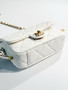 Chanel CRUISE 2024/25 WHITE FLAP BAG WITH TOP HANDLE  Lambskin & Gold Metal