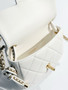 Chanel CRUISE 2024/25 WHITE FLAP BAG WITH TOP HANDLE  Lambskin & Gold Metal
