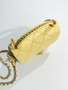 Chanel CRUISE 2024/25 YELLOW FLAP BAG WITH TOP HANDLE  Lambskin & Gold Metal