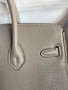 Hermes Gris Asphalt Birkin 25 cm Togo Gold Hardware