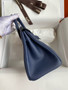 Hermes Deep Blue Birkin 25 cm Togo Gold Hardware