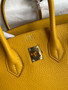 Hermes Amber Birkin 25 cm Togo Gold Hardware