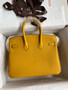 Hermes Amber Birkin 25 cm Togo Gold Hardware