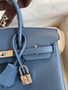 Hermes Blue Agate Birkin 25 cm Togo Palladium Hardware