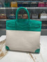 HERMÈS BIRKIN 40 BAMBOO MATTE POROSUS CROCODILE & TOILE BRUSHED PALLADIUM HARDWARE HERMÈS BIRKIN 40 BAMBOO MATTE POROSUS CROCODILE & TOILE BRUSHED PALLADIUM HARDWARE