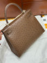 Hermès Kelly 28 Sellier Khaki Ostrich Gold Hardware  Hermès Kelly 28 Sellier Khaki Ostrich Gold Hardware