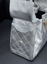 CHANEL 25 SMALL HANDBAG   Metallic Grained Calfskin & Gold Metal  Silvery