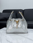CHANEL 25 SMALL HANDBAG   Metallic Grained Calfskin & Gold Metal  Silvery