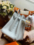  HERMES Gris Ciment Birkin 25 Matt Alligator Crocodile Skin Gold Hardware