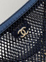 CHANEL SPRING-SUMMER 2025   CLUTCH WITH CHAIN   Mesh, Shiny Lambskin