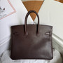 Hermes Ebony Birkin 25 cm Togo Palladium Hardware