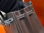 Hermes Birkin 25  Ebene Box Leather Palladium Hardware