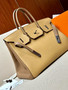 Hermès Special Order Horseshoe Birkin 35 cm Biscuit/Chestnut/Etoupe Togo Leather Palladium Hardware 