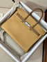 Hermès Special Order Horseshoe Birkin 35 cm Biscuit/Chestnut/Etoupe Togo Leather Palladium Hardware 