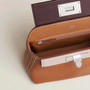 Hermes 2424 Mini Gold/Brown/Mauve Pale Volupto Leather  with Lizard Palladium Hardware