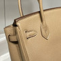 Hermès Birkin 20 Gris Tourterelle Togo Leather Gold Hardware