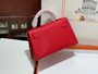 Hermes Runway Spring  2025 Mini Kelly Pampilles Red Chamkila goatskin 