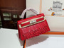 Hermes Runway Spring  2025 Mini Kelly Pampilles Red Chamkila goatskin 