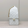 CHANEL SPRING-SUMMER 2025   CHANEL 25  WHITE MEDIUM HANDBAG
