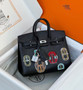 Hermès Limited Edition Birkin 20 Bouclerie Moderne Noir / Black Chevre Palladium Hardware