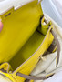 Hermes Kelly Idole (Kelly Doll) in Mimosa Yellow Aligator with Palladium hardware.