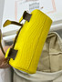 Hermes Kelly Idole (Kelly Doll) in Mimosa Yellow Aligator with Palladium hardware.