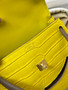 Hermes Kelly Idole (Kelly Doll) in Mimosa Yellow Aligator with Palladium hardware.