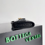 Bottega Veneta Andiamo Crocodile Clutch Black