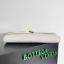 Bottega Veneta Andiamo Crocodile Clutch White