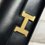 Hermès Constance Elan handbag in Black Box Leather with Gold Hardware