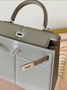 Hermès Padded Kelly Sellier 25 Etoupe Swift Palladium Hardware