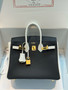 Hermes Special Order Black/Craie Birkin 25 cm Togo Gold Hardware