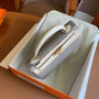 Hermès Special Order Gris Asphalte/Craie Kelly 25 Togo Leather Gold Hardware