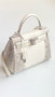 Hermes Kelly Bag 25cm Matte Himalaya Nilo Crocodile Retourne with Diamond  Hardware