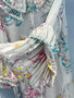 Chanel SPRING-SUMMER 2025 BLOUSE Embroidered printed silk  Light Gray & Multicolor